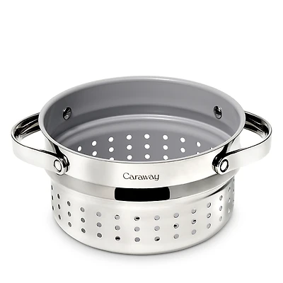 Caraway Stainless Steel Nonstick Saucepan Steamer