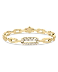Roberto Coin 18K Yellow Gold Navarra Diamond Pave Open Chain Link Bracelet