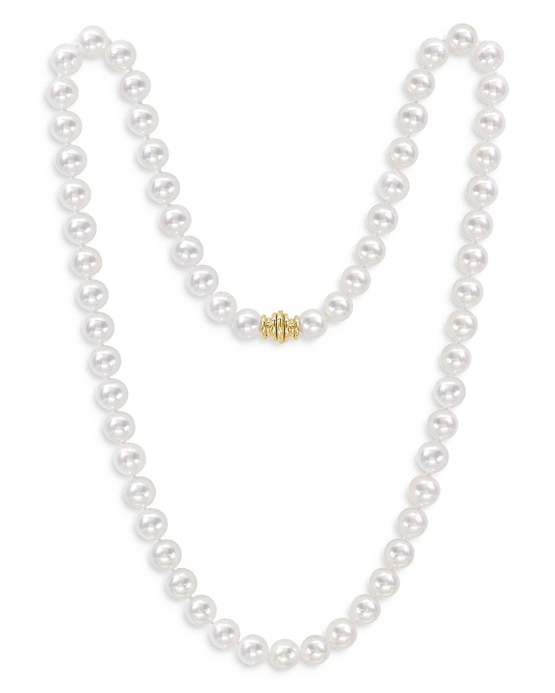 Assael 18K Yellow Gold Japanese Akoya Cultured Pearl Strand Necklace