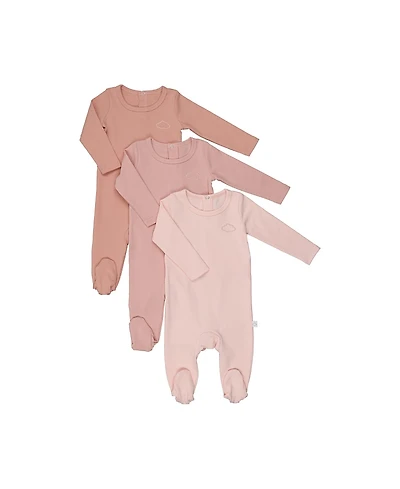 Pouf Baby Girls' 3 Pack Footies