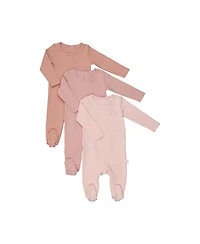 Pouf Baby Girls' 3 Pack Footies