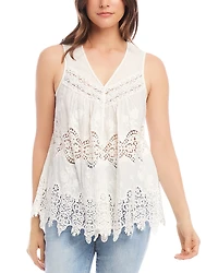 Karen Kane Embroidered Lace Top