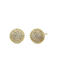 By Adina Eden Pave Ball Stud Earrings