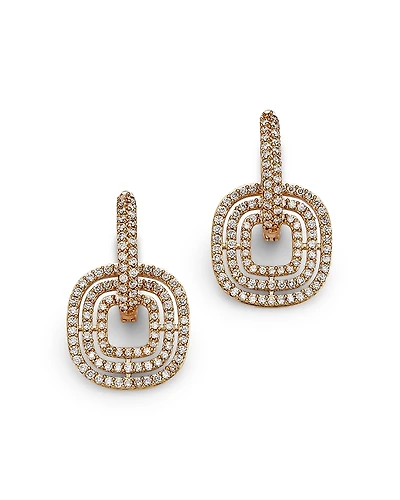 Bloomingdale's Fine Collection Diamond Doorknocker Drop Earrings