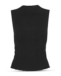 Plissé Sleeveless Top