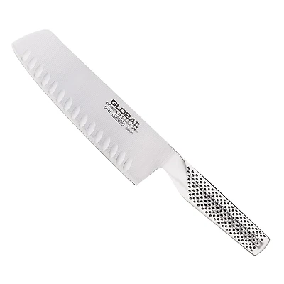 Global Stainless Steel 6 Hollow Edge Nakiri Vegetable Knife