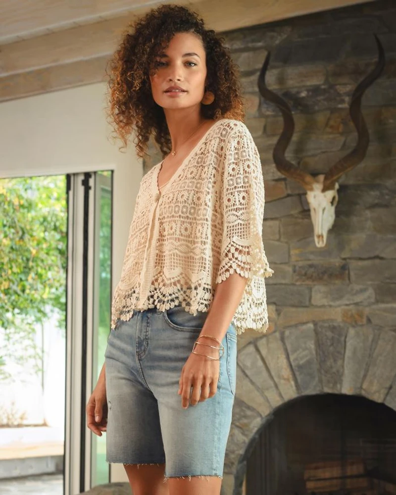 Scalloped Crochet Bolero