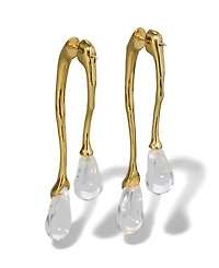 Lucite Front Back Double Drop Earrings