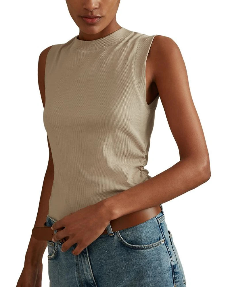 Trudy Ruched Ribbed Tank Top