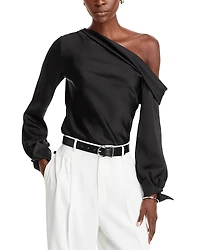 Smikhai Alice Draped One Shoulder Top