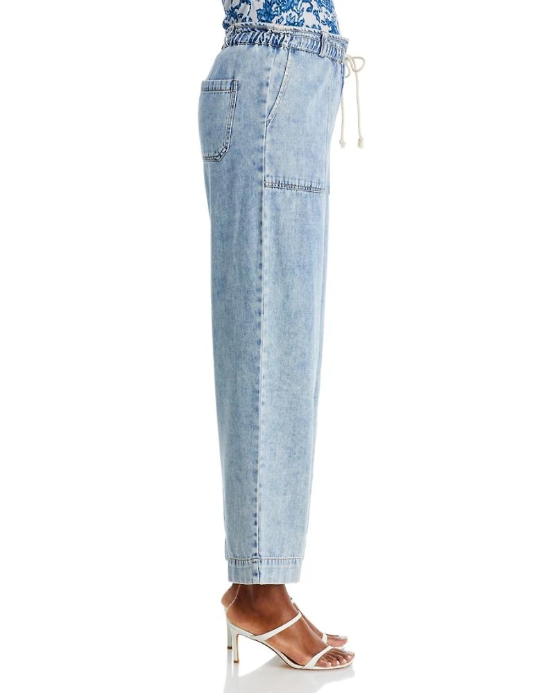 Ryan Drawstring Wide Leg Jeans