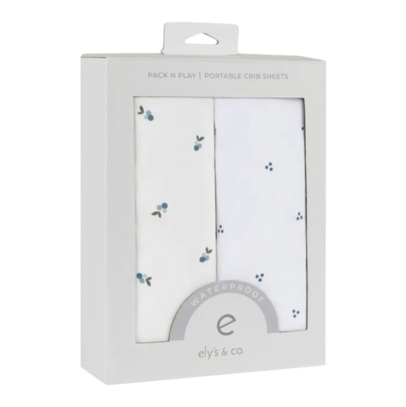 Waterproof Pack N Play | Mini Portable Crib Sheet Set - Age 0-9 Months