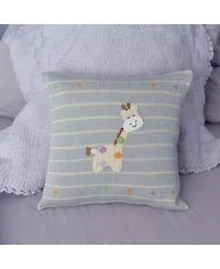 Knit Cotton 12" Spotted Giraffe Pillow