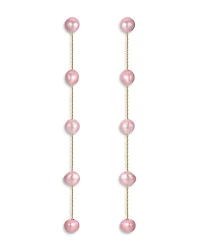 Ettika Pink Cultured Freshwater Pearl Linear Drop Earrings