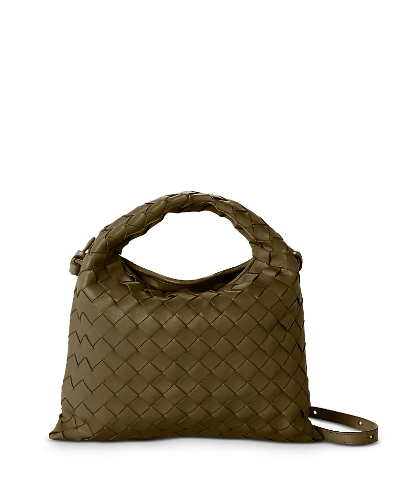 Bottega Veneta Mini Hop Intrecciato Leather Shoulder Bag