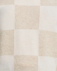 Check Pattern Brushed Cashmere Sweater - Exclusive