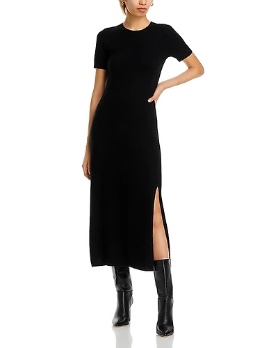 Aqua 100% Cashmere Midi Dress - Exclusive