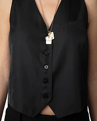 Emaux Satin Vest