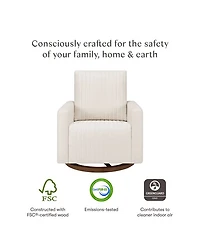 Poe Water Repellent & Stain Resistant Channeled Swivel Glider