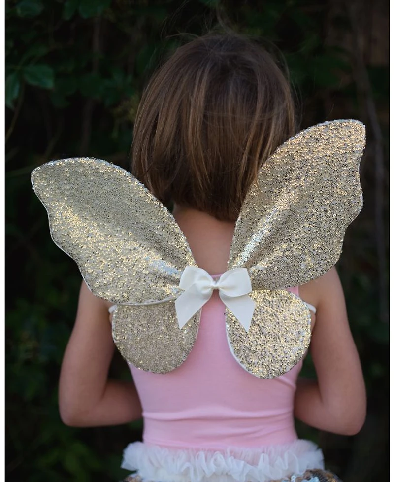 Gracious Gold-Tone Sequins Skirt, Wings, & Wand Costume - Ages 4-6