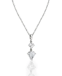 Duo Drop Pendant 14K Yellow Gold, 1.0ctw Round Brilliant & Shield Lab Grown Diamonds, 18-20"
