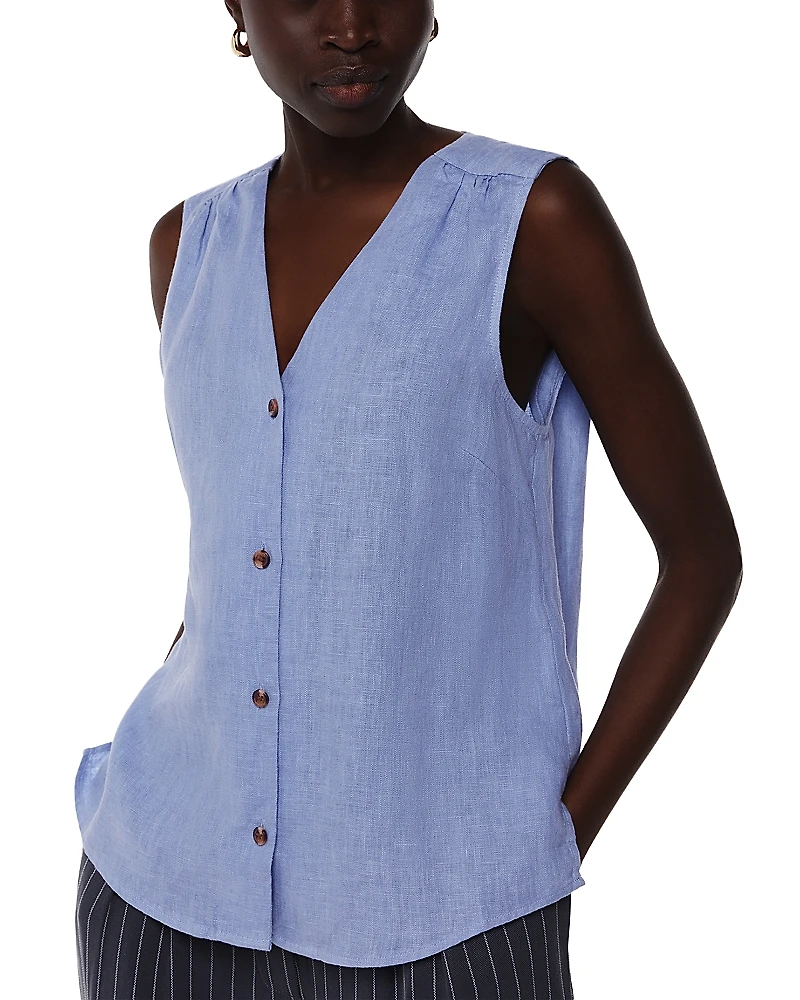 Whistles Laura Linen Tank Top