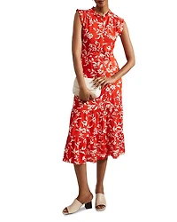Elsa Ruffled Midi Dress