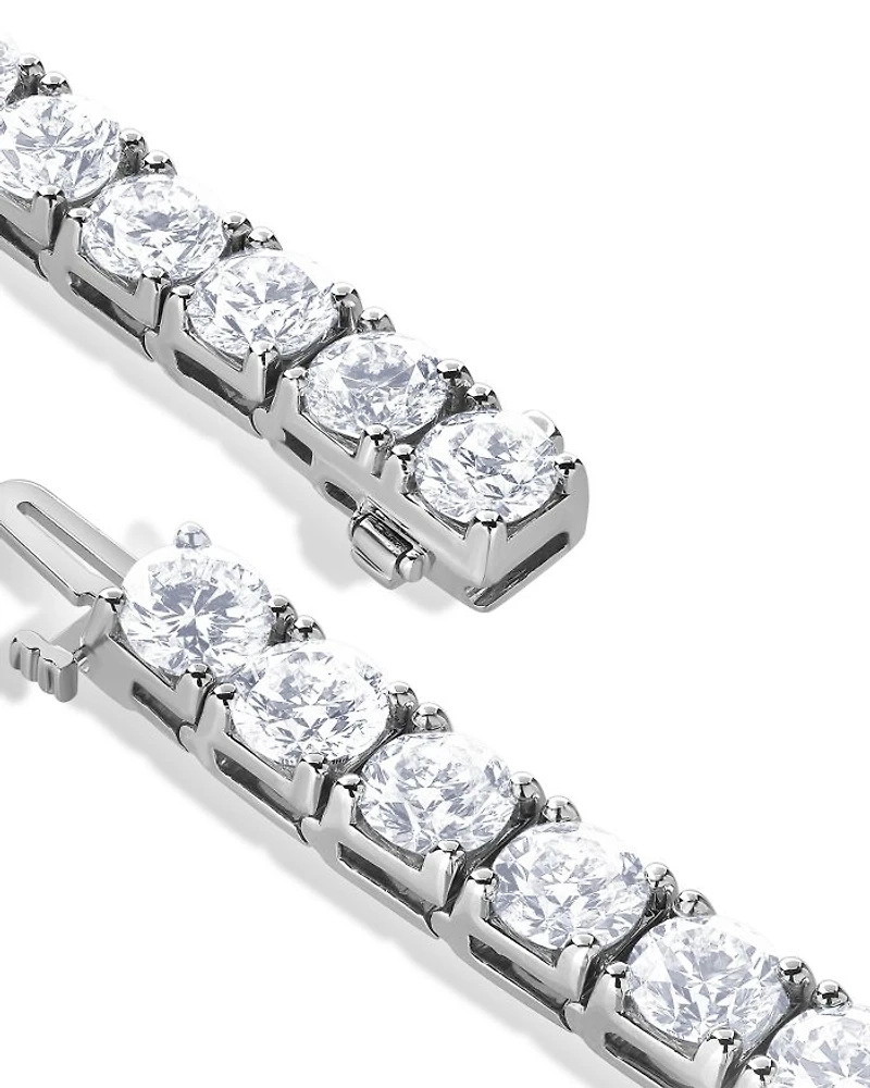 Certified Lab Grown Diamond Tennis Bracelet in 18K White Gold