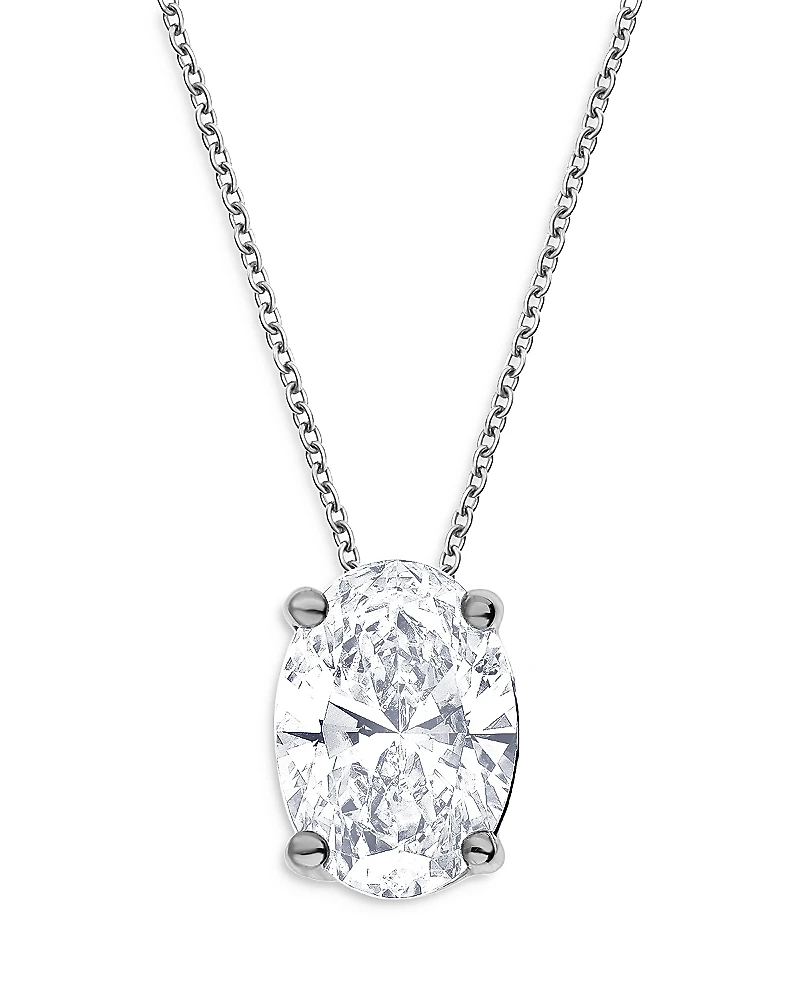 Bloomingdale's Fine Collection Certified Lab Grown Diamond Oval Pendant Necklace