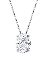 Bloomingdale's Fine Collection Certified Lab Grown Diamond Oval Pendant Necklace