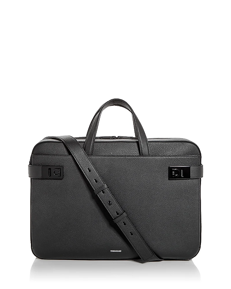 Ferragamo Gancini Leather Briefcase