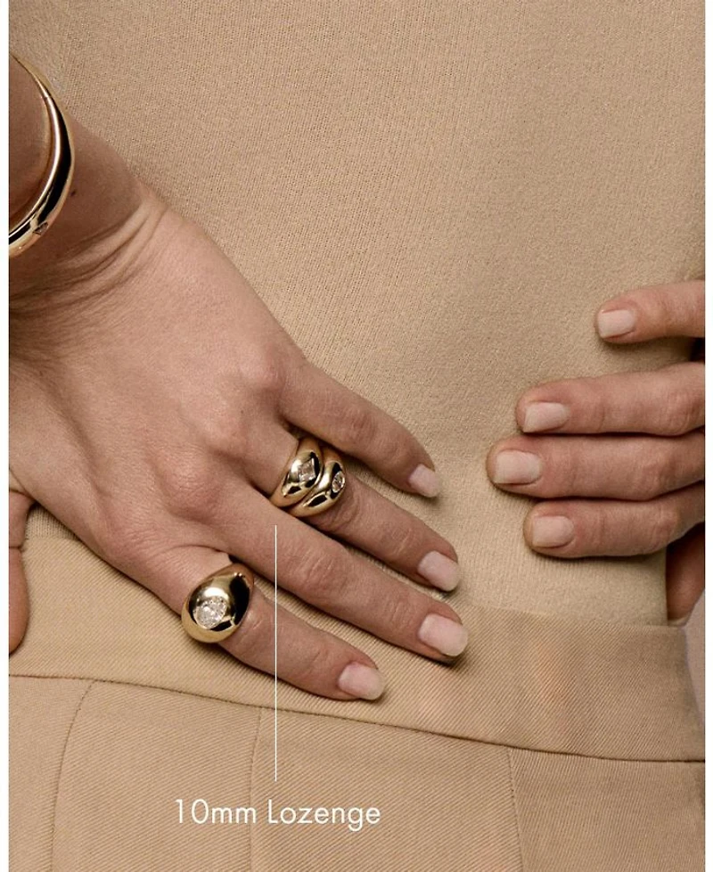 Dome Band 14K Yellow Gold, .75ctw Lozenge Lab Grown Diamond