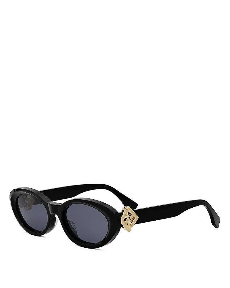 Fendi Ff Diamonds Oval Sunglasses, 53mm