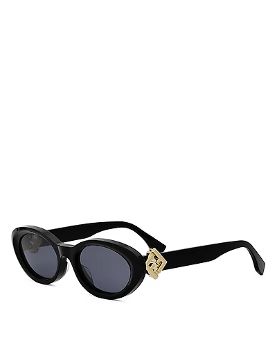 Fendi Ff Diamonds Oval Sunglasses, 53mm