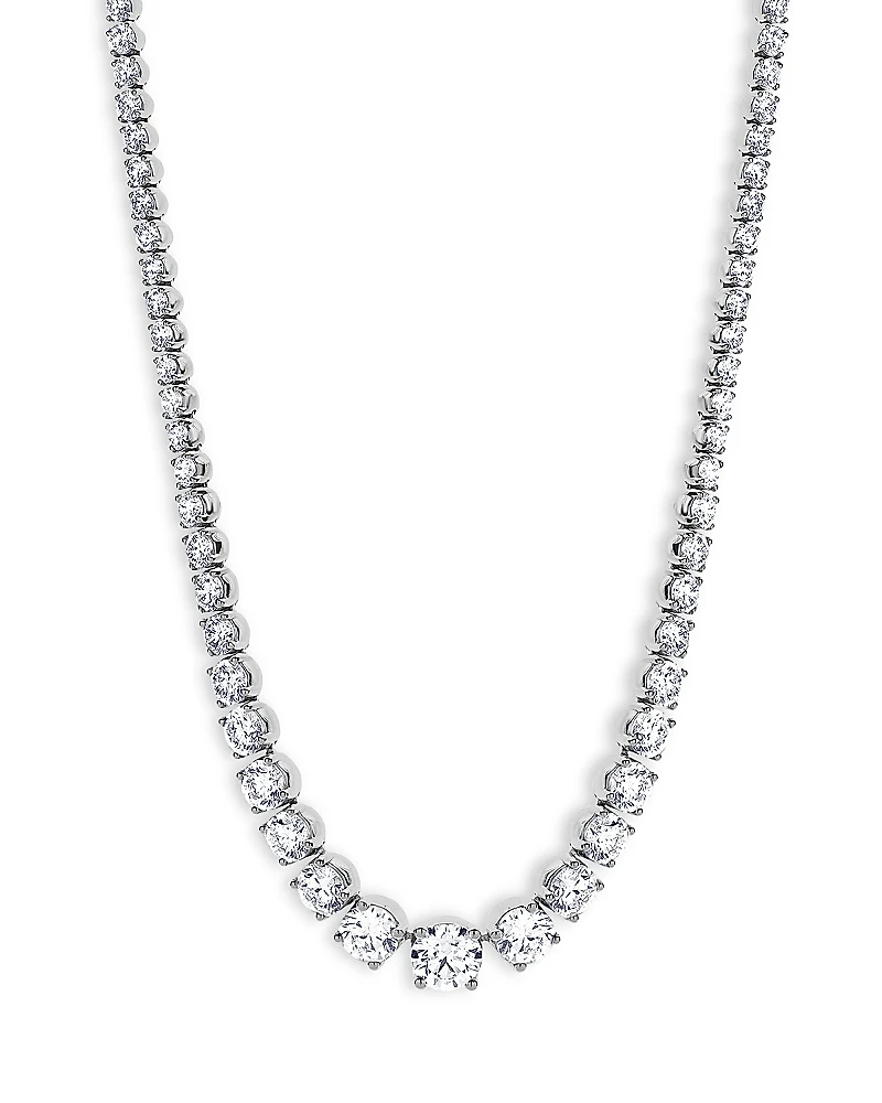 Bloomingdale's Fine Collection Certified Lab Grown Diamond Graduated Tennis Necklace