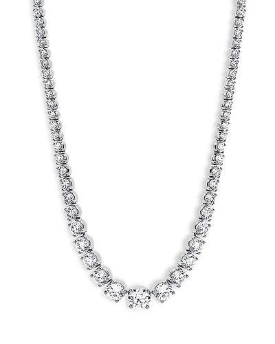 Bloomingdale's Fine Collection Certified Lab Grown Diamond Graduated Tennis Necklace