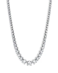 Bloomingdale's Fine Collection Certified Lab Grown Diamond Graduated Tennis Necklace