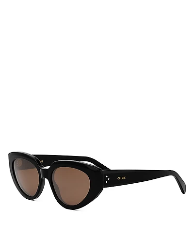 Celine Bold 3 Dots Cat Eye Sunglasses, 53mm