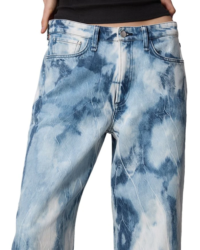 Logan Mid Rise Wide Leg Jeans Indigo Water Color