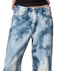 Logan Mid Rise Wide Leg Jeans Indigo Water Color