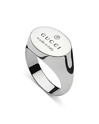 Sterling Silver Trademark Oval Ring