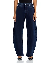 High Rise Bubble Jeans Dorado