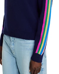 Cashmere Rainbow Athletic Stripe Sweater - Exclusive