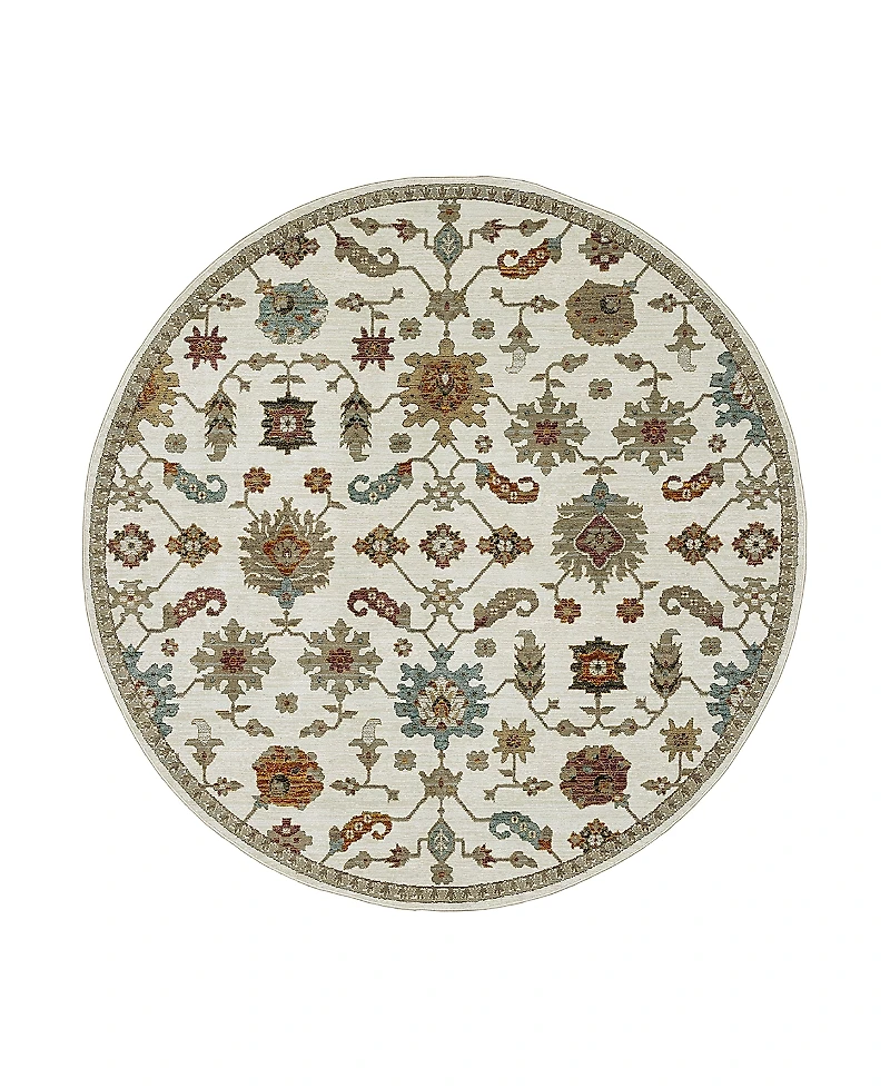 Oriental Weavers Andorra 2419B Round Area Rug, 7'10 x 7'10