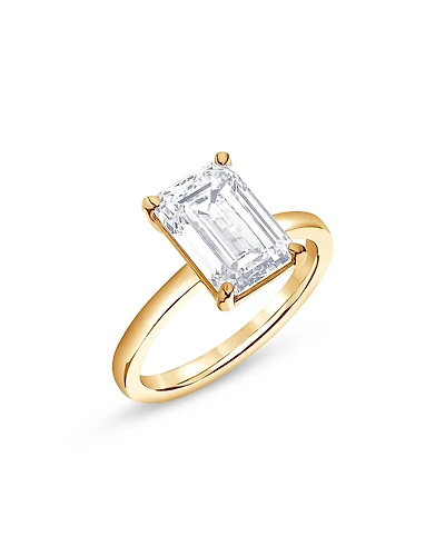 Bloomingdale's Fine Collection Certified Lab Grown Emerald-Cut Diamond Engagement Ring