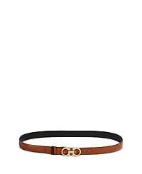 Salvatore Ferragamo Women's Gancini Slim Reversible Leather Belt