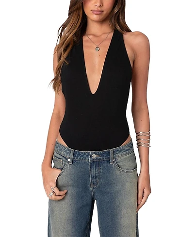 Edikted Deep V Backless Bodysuit