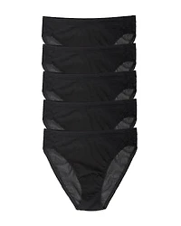 On Gossamer Mesh High Cut Briefs, Set of 5