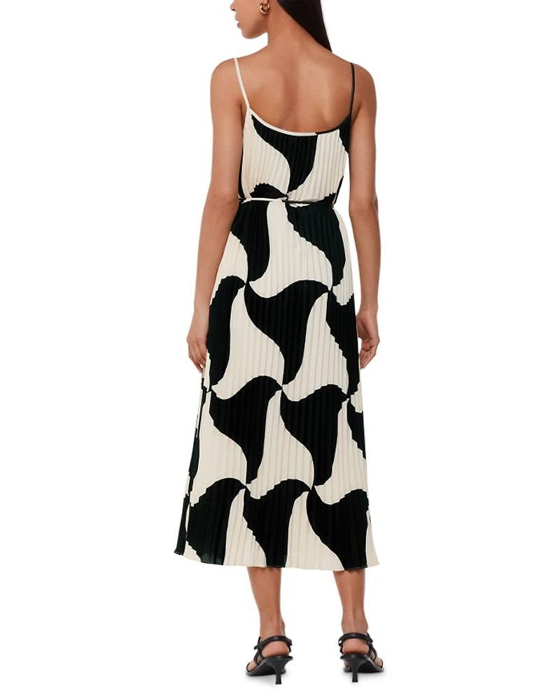 Triangle Swirl Pleated Dress