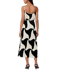 Triangle Swirl Pleated Dress